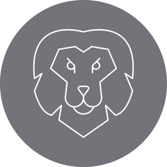 Lion Face icon single vector illustration