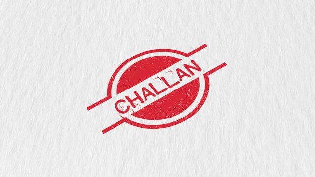 CHALLAN Stamp