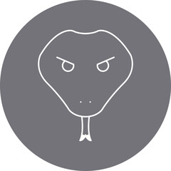 Snake Face icon single vector illustration