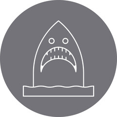 Shark Face icon single vector illustration