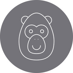 Ape Face icon single vector illustration