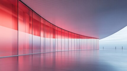 Curved Glass Modern Architecture Interior Design