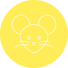 Mouse Face icon single vector illustration
