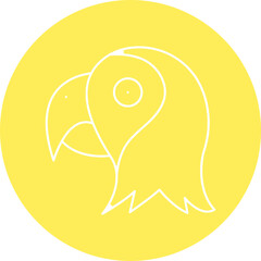 Parrot Face icon single vector illustration
