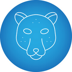 Leopard Face icon single vector illustration