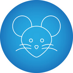 Mouse Face icon single vector illustration