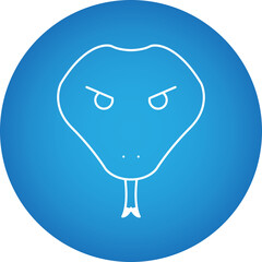 Snake Face icon single vector illustration