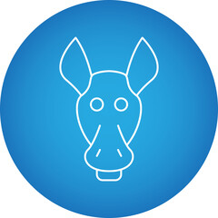 Donkey Face icon single vector illustration