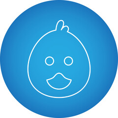 Duck Face icon single vector illustration