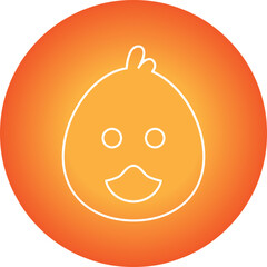 Duck Face icon single vector illustration