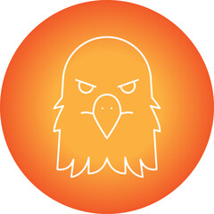 Eagle Face icon single vector illustration