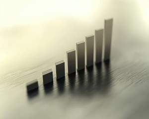 Simple bar chart with a sharp rise on neutral grey.