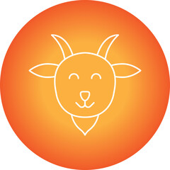 Lamb Face icon single vector illustration