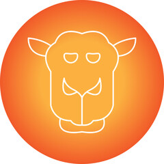 Camel Face icon single vector illustration