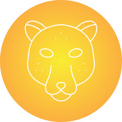 Leopard Face icon single vector illustration
