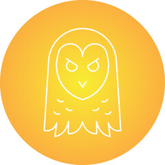 Owl Face icon single vector illustration