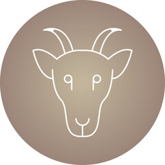 Goat Face icon single vector illustration