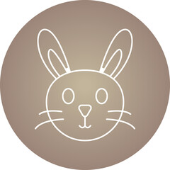 Rabbit Face icon single vector illustration