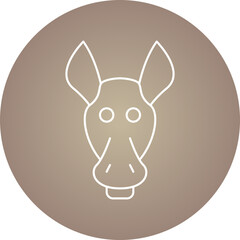 Donkey Face icon single vector illustration