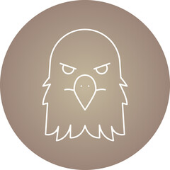 Eagle Face icon single vector illustration
