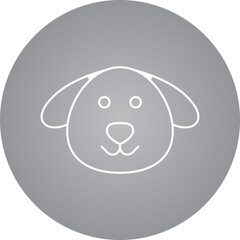 Dog Face icon single vector illustration