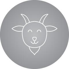 Lamb Face icon single vector illustration