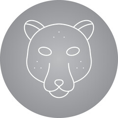 Leopard Face icon single vector illustration