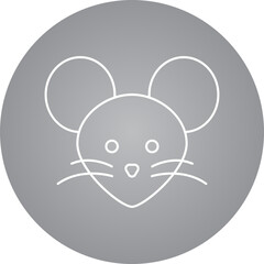 Mouse Face icon single vector illustration