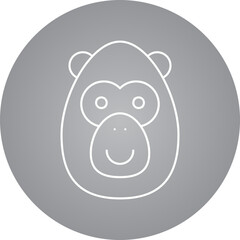 Ape Face icon single vector illustration