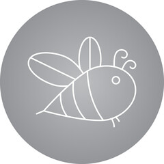 Bee Face icon single vector illustration