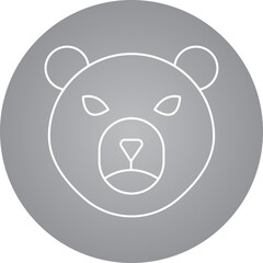 Bear Face icon single vector illustration