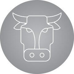 Buffalo Face icon single vector illustration