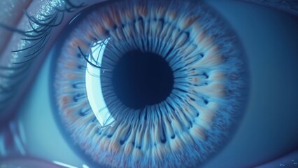 Closeup Macro Shot of a Human Eye Iris Detail
