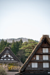 japanese old wooden house in the forest mountain