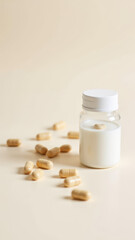 Magnesium Glycinate dietary supplements on a table.