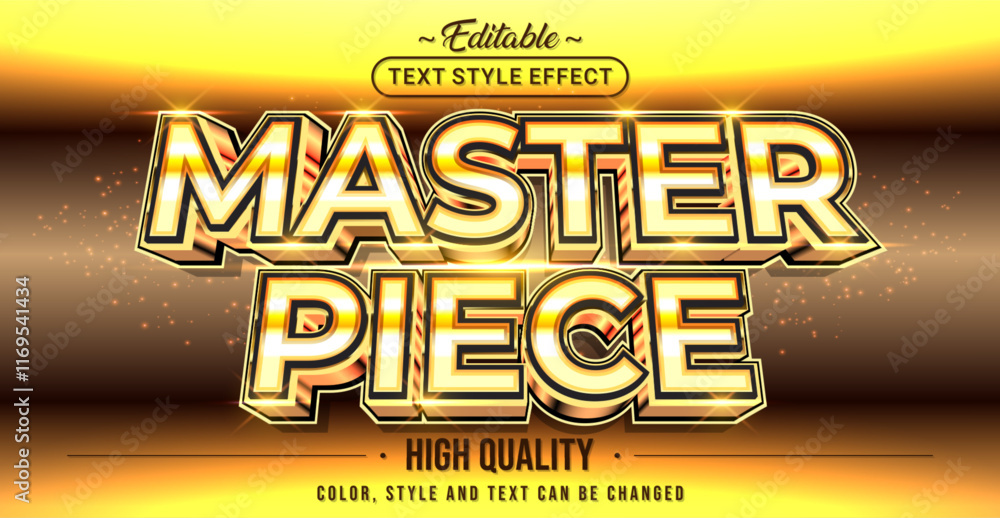 Poster Editable text style effect - Masterpiece text style theme.