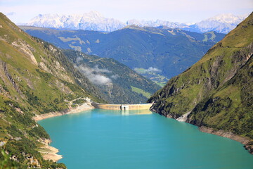 Fototapeta premium Kaprun high mountain reservoir (Wasserfallboden). Kaprun, Austria, Europe.