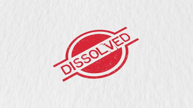 DISSOLVED Stamp