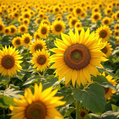 Fototapeta premium Concept photo of sunflowers with space for text