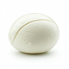 white round cheese ball isolated on white background