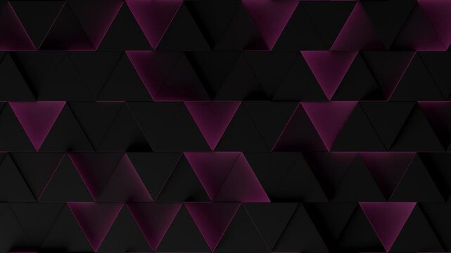 A black and purple background with a pattern of triangles