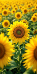 Concept photo of sunflowers with space for text