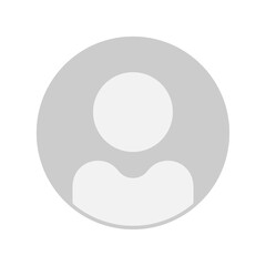 Vector flat illustration in grayscale. Avatar, user profile, person icon, gender neutral silhouette, profile picture. Suitable for social media profiles, icons, screensavers and as a template.