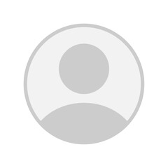 Vector flat illustration in grayscale. Avatar, user profile, person icon, gender neutral silhouette, profile picture. Suitable for social media profiles, icons, screensavers and as a template.