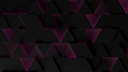 A black and purple background with a pattern of triangles