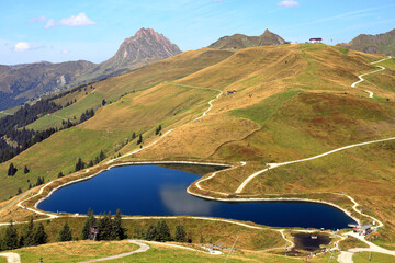 High Tauern National Park. Beautiful nature of the Austrian Alps. Hollersbach, Austria, Europe.