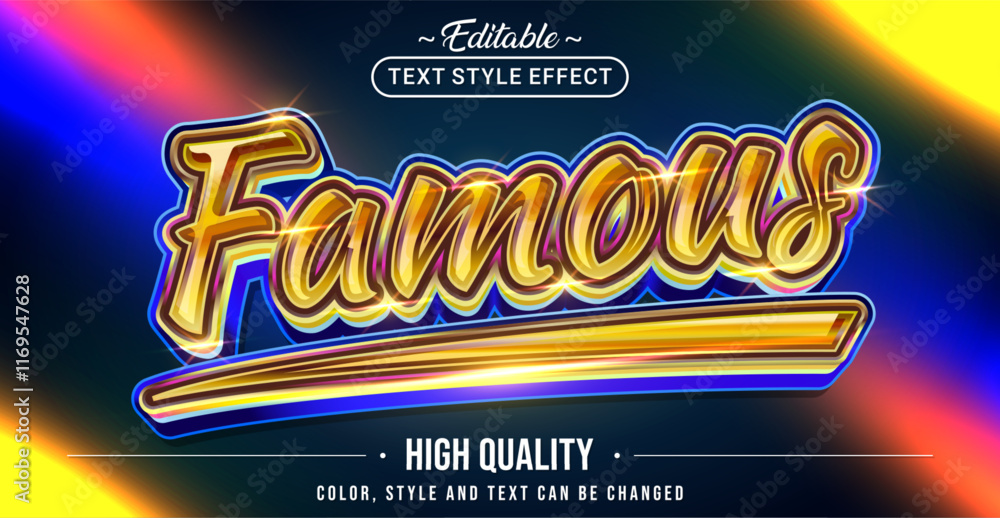 Aufkleber Editable text style effect - Famous text style theme.