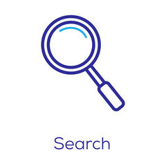 Search Icon – Magnifying Glass Representing Data Analysis and Investigation