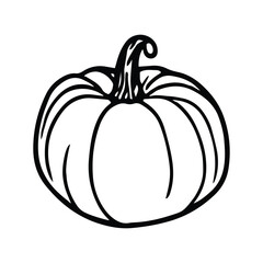 Pumpkin and Jack O Lantern Hand Drawn  Spooky and Cute Vector