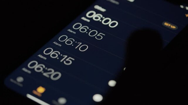 Setting many alarms on mobile phone to be woken up in the morning